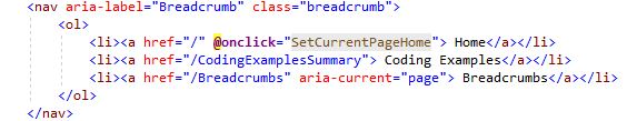 Source code for breadcrumbs