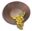 Pan of Gold Nuggets Pan of gold nuggets